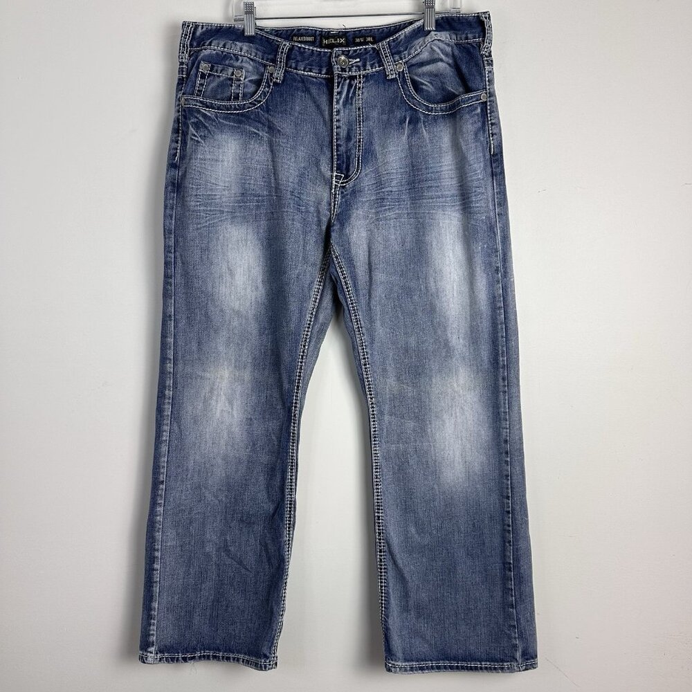 Helix Men’s Bootcut Jeans - Faded Blue Wash